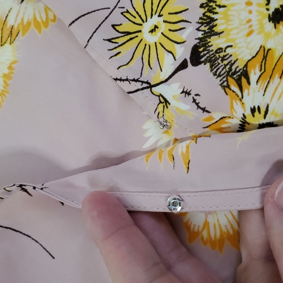 Madewell Blush Pink Floral Wrap Top XS - Picture 10 of 12